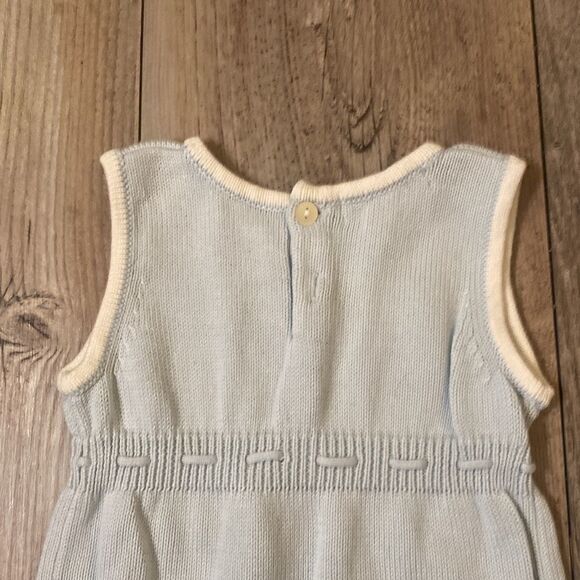 Tommy Hilfiger New Without Tags Knitted Light Blue One Piece Romper Size 6-9 Mos - Picture 6 of 10